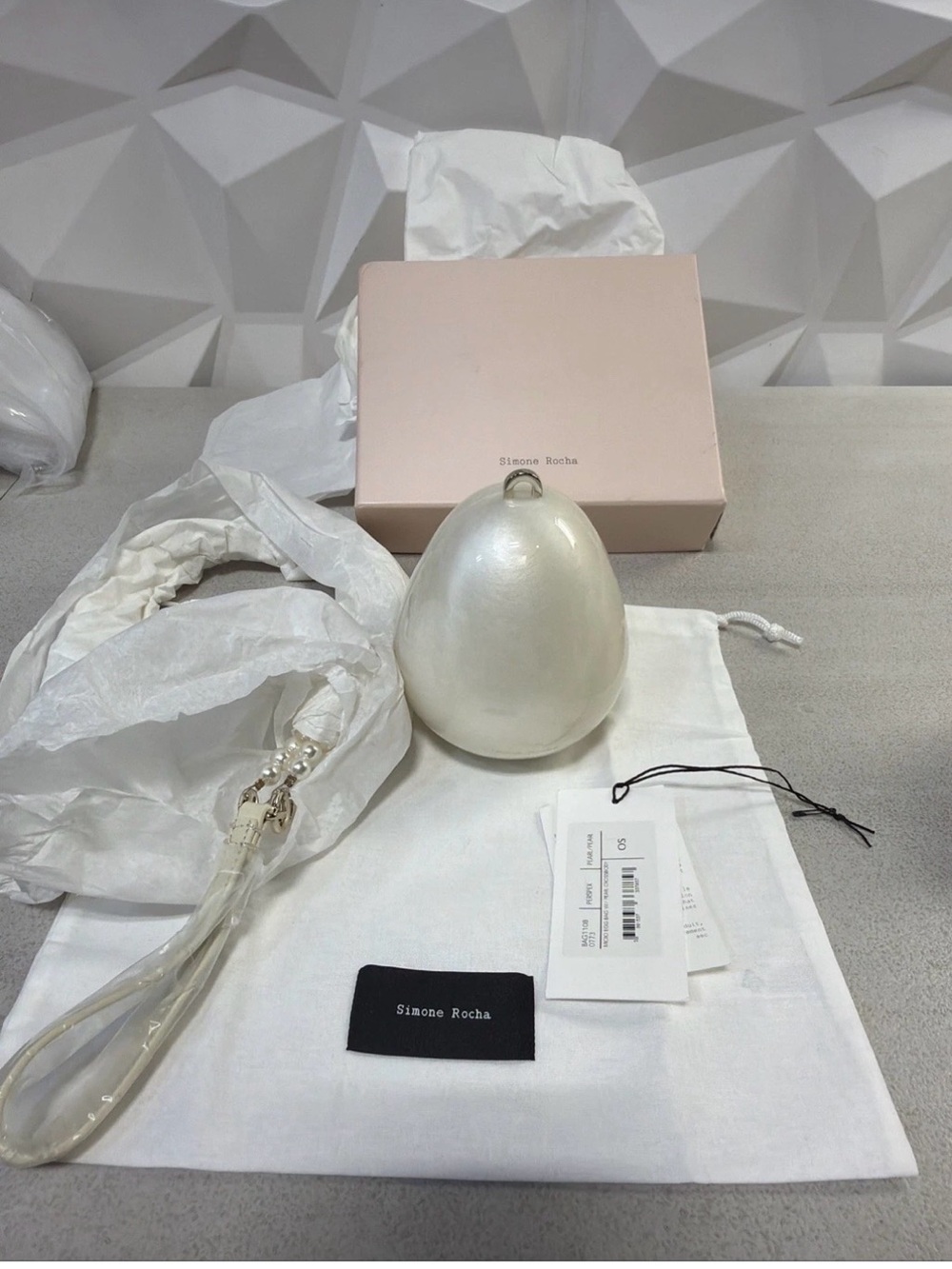 Simone Rocha Micro Egg Pearl Bag NEW